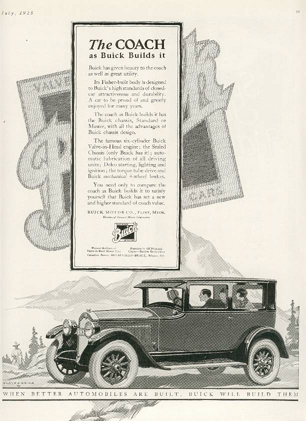 1925 Buick Auto Advertising